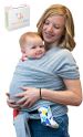 Baby Carrier Wrap by Lovesunbaby - for Newborn and Toddler up to 11kg (25lbs) – Breathable Stretchy Baby Sling Wrap - Premium Soft Cotton – Ready to Gift – One Size fits All (Grey) Quality Guaranteed