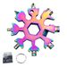 Snowboarding Multi Tool,18-in-1 Stainless Steel Snowflakes Multi-Tool,18-in-1 Snowflake Multi-Tool,Snowflake Tool,Snowflake Keychain, Stainless Steel Multi-Tool (Color)
