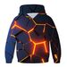 RAISEVERN Unisex Kids Boys Girls 3D Graphic Print Galaxy Hoodies Fleece Sweatshirts Pocket Xmas Long Sleeve Pullover for 3-14Y Teen Outfits Autumn Winter Outwear S-3XL