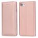 IPHOX Case Compatible with iPhone SE 2020 / iPhone 8 / 7, Premium Folio Leather Flip Wallet Phone Case Cover With Card Slot Magnetic for Apple iPhone SE 2020 / 8 / 7, Rose Gold/E