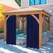 Outdoor Curtain Windproof Loop Curtains Garden Gazebo Balcony Curtains Blackout Curtains Waterproof Mildew Resistant for Gazebo Beach House Pack of 1 132 x 215 cm