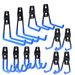 Garage Hooks Heavy Duty, Steel Garage Storage Hooks, Tool Hangers for Garage Wall Utility Wall Mount Garage Hooks and Hangers with Anti-slip Coating for Garden Tools, Ladders, Bulky Items (Pack of 12)