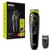 HALF PRICE! Braun Beard Trimmer BT3221 and Hair Clipper for Men, Lifetime Sharp Blades, 20 Length Settings, Black/Volt Green, UK Two Pin Plug