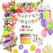 MMTX Carnival Birthday Party Decorations, Birthday Party Supply with Happy Birthday Banner, Cake Topper, Tattoo Stickers, Cloud Balloon and Cake Shaped Balloon for Boy Girl Kids Birthday Party