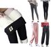 bringbring Women Winter Warm Velvet Elastic Leggings Pants, High Waist Super Soft Solid Color Fleece Lined Leggings Pants, Tight Thick Velvet Wool Women Cashmere Stretch Tights, Opaque Leggings