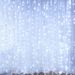 Hezbjiti 300 LED Curtain Lights, 3m x 3m Christmas Curtain String Lights Mains Powered 8 Modes Waterproof Window Fairy Lights for Indoor Outdoor Xmas Wedding Party Bedroom Gazebo Garden Decorations