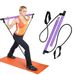 OUTERDO Pilates Bar Kit, Pilates Band Home Gym Equipment with Resistance Band for Women, Exercise Bar Stick Yoga Rod with Foot Loop Multifunctional Sports Exercise Fitness Equipment