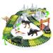 Save 21% - GEEKERA Dinosaur Toys Car 142 Pcs Flexible Race Tracks, New Educational Dinos Train Playset Jurassic World Toy Set for Boys Girls Kids Toddlers Birthday Party Supply Gift