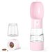 Dog Water Bottle,Portable Dog Travel Water Bottle Pet Drinking Bottle Drink Cup Dish Bowl Dispenser for Walking Traveling Hiking, Multifunctional Outdoor Water&Food Bowl for Dogs and Cats (Pink)