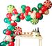 YNOUU 126 Pieces Merry Christmas Balloon Arch Garland Kit, Green Red White Latex Balloons Candy’s Foil Balloons, Balloon Tie Tools, Adhesive Dots for Christmas Party Decorations (a)