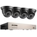 ZOSI 1080P CCTV Camera Systems 8 Channel H.265+ Surveillance DVR kit and 4x 2MP Outdoor Dome CCTV Cameras 24m (80ft) Night Vision HD Smart Security Camera System Easy Remote View (No hard drive)