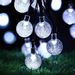 Save 35% - Solar String Lights Outdoor 24Ft 50 LED Garden Solar Lights Waterproof Crystal Ball Fairy Lights, Decorative Lighting for Home, Garden, Party, Christmas, Festival (Clear White) (Clear White)