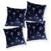 Deconovo Set of 4 Home Decorative Cushion Protectors Foil Printed Dandelion Throw Pillow Cases Seats Cushion Covers for Living Room Light Grey 45x45cm