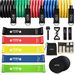 Save £4.00 - Fitness Studios | 18 Pack Resistance Bands Fitness Set, 5 Stackable Resistance Tubes, 5 Loop Resistance Bands, 2 Core Sliders, Door Anchor, 2 Foam Handles, 2 Ankle Straps, Exercise Guide & Carry Bag