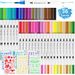 36 Colors Dual Colouring Pens, Aottom Fine Tip Markers Fineliner Pens Watercolour Art Marker for Kids Adult Drawing,Coloring Book Sketching, Painting(6 Templates)