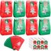 140pcs Christmas Goody Bag Set,100 Christmas Party Paper Gift Bag,Christmas Tree Biscuit Candy Sweet Party Gift Treat Bags,Xmas Party Favour Bags with 40 Christmas Stickers(Red,Green)