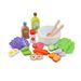 New Classic Toys Wooden Pretend Play Toy for Kids Salad Set Cooking Simulation Educational Toys and Color Perception Toy for Preschool Age Toddlers Boys Girls