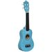 HOMCOM 21" Soprano Ukulele Basswood Body w/Smooth Nylon String Musical Instrument Great for Schools and Beginners Blue