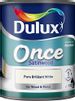 Save 27% - Dulux Once Satinwood Paint For Wood And Metal - Pure Brilliant White 750Ml