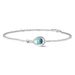 FANCIME 925 Sterling Silver December Birthstone Bracelet Infinity Blue Topaz Bracelet with Beautiful Jewellery Box Christmas Birthday Graduation Anniversary Present for Women Girl, 17+1.5+1.5cm