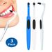 Teeth Polishing,Isend Tooth Stain Remover Teeth Cleaning Kit Cleaning Eraser Teeth Whitening Oral Hygiene Care Tools,3 Pack (White-Blue)