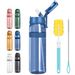 HZLIEIY Water Bottle with Straw, BPA Free Sports Water Bottles, 850ml Cycling Running Gym Reusable Bottle, Leakproof Drinking Bottle for Adults Kids, Tritan Plastic, One-Click Flip Lid