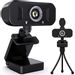 Racokky Webcam with Microphone, HD 1080P Streaming Web Computer Camera (30fps) with Privacy Cover and Tripod, USB Laptop Desktop PC Video Webcam with 110-Degree Widescreen for Video Calling