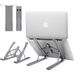 Save £2.00 - KCZAZY Laptop Stand, Aluminum Tablet Bracket Foldable and Adjustable Computer Notebook Stand PC Ergonomic Holder Riser Portable Compatible with MacBook Air Pro, HP, Dell, Lenovo 10-15.6”(Grey)