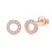 Shuxin Silver Stud Earrings for Women, 925 Sterling Silver Geometric Stud Earrings, Hypoallergenic Small Sleeper Circle Triangle Bar Studs, 8mm Silver Stud Earrings, 3 Colors in Silver/Gold/Rose Gold
