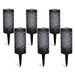 DECO EXPRESS Solar Lights Outdoor Garden Pack of 6 LED Garden Lights Water Resistant Outdoor Lights Solar Powered for Party Terrace Patio Pathway Garden Ornaments Outdoor