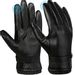 VBIGER Mens Leather Gloves Warm Winter Gloves Anti-slip Touch Screen Gloves Windproof Cold Weather Gloves Casual Outdoor Sports Gloves, M/L, Black
