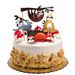 NUOBESTY 4pcs Sloth Cake Toppers Animal Birthday Party Fruit Cake Picks Food Decoration Supplies