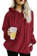 Tuopuda Women's Winter Warm Hoodie Fuzzy Casual Loose Sweatshirt Fleece Hoodies with Pockets Oversize Top Hoodie Sweatshirt Zipper Pullover