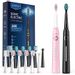 Sonic Toothbrush, ATMOKO Electric Toothbrush Adults with 40000VPM 12 Brush Heads 5 Modes, Whitening Sonic Toothbrush Clean Like a Dentist Rechargeable 4 Hours Charge Minimum 30 Days -HP150A