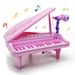 Save £2.82 - WISHTIME Kids Electronic Piano Keyboard Toy Multi Function 32 Keys Light and Musical Instruments with Microphone MP3 Record Sing Musical Toy for Kids