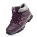 gracosy Women Flat Walking Hiking Ankle Boots, Winter Low Rise Slip On Trekking Footwear Anti-Slip Shoes with Fur Lined Outdoor Lace- Up Lightweight Breathable Warm Snow Boots Running Boots