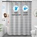 Save 36% - YiWeel Waterproof Shower Curtain, Weighted Hem, Anti Mould Shower Curtain Bathroom 180x180, Grey Shower Curtains with 14 Metal Hooks