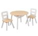 Save 42% - KidKraft 27027 Round Wooden Storage Table with 2 Chairs Kids Children's Playroom/Bedroom Furniture, Natural and White