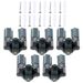 NUOLUX 5Pcs Broom Mop Holder Garage Storage Hooks Wall Mounted Organizer for Shelving