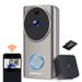 Campark WiFi Wireless Video Doorbell Camera with Chime, 1080P, Battery Powered, Weatherproof, Human Detection,2-Way Audio, Night Vision,32GB Storage, Work with Alexa