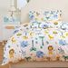 Bedsure Duvet Cover Set Cot Bed - Safari, Jungle & Animals Bedding Toddler Junior/Cot Bed 120x150cm with 1 Pillow Cover 40x60cm for Girls and Boys Microfiber Polyester Bedding Sets