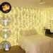 HALF PRICE! Curtain Lights, Wastou 300 LEDs 9.8Ft Waterproof String Lights, 8 Modes by Remote-Control Dimmer Timer USB Twinkle Lights for Wedding, Party, Indoor Bedroom, Christmas, Outdoor Patio, Backyard Decor