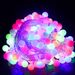 Save £2.00 - Globe String Lights 10m 100LED Outdoor 8 Modes Outside Christmas Tree Lights for Gazebo, Pergola, Teen Girl's Bedroom Wall and More (Colourful, 10M)