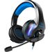 Save 23% - Gaming Headset, Xbox One Headset, Yinsan PS4 Headset Surround Stereo Gaming Headphones with Mic & LED Light, Compatible with PC/PS4/Xbox One/Switch (USB Extension Cable Contained), Blue