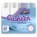 Cusheen Toilet Roll Bulk Buy – Pack of 5 x 12 (x 60 in total) Quilted White 3 Ply Toilet Rolls