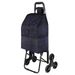 MFAVOUR Shopping Trolley, Folding Shopping Trolley on Wheels with Detachable Bag and Foldable Design, Max Capacity 30kg, 45L, Push/Pull (Blue)
