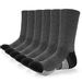 coskefy Sports Socks Cushioned Hiking Socks Crew Athletic Socks for Outdoors Walking Trainer Running (6 Pairs)