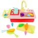 Play Kitchen Sinks Toys for Kids Pretend Role Play Electric Dishwasher with Running Water Toy Kitchen Washing Cutting Toy Food Cooking Games Play House Gifts Toys for Boys Girls 3 4 5 Years Old