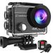 Save £6.00 - Crosstour 4K 20MP Action Camera Webcam WiFi EIS Waterproof 40M with External Microphone and Remote Control