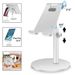 AICase Tablet/Phone Stand, Universal Adjustable Aluminum Desktop Stand, for New iPad 2018 Pro 10.5/9.7/12.9, Air mini 2 3 4, Samsung Tab, Other Smartphones and Tablets (4-12.9 inch) - Silver